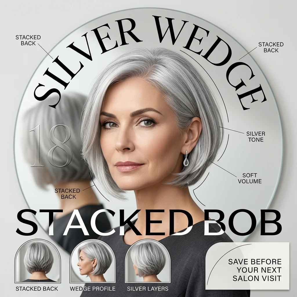 18 Silver Wedge Stacked Bob Haircuts to Save Before Your Next Salon Visit