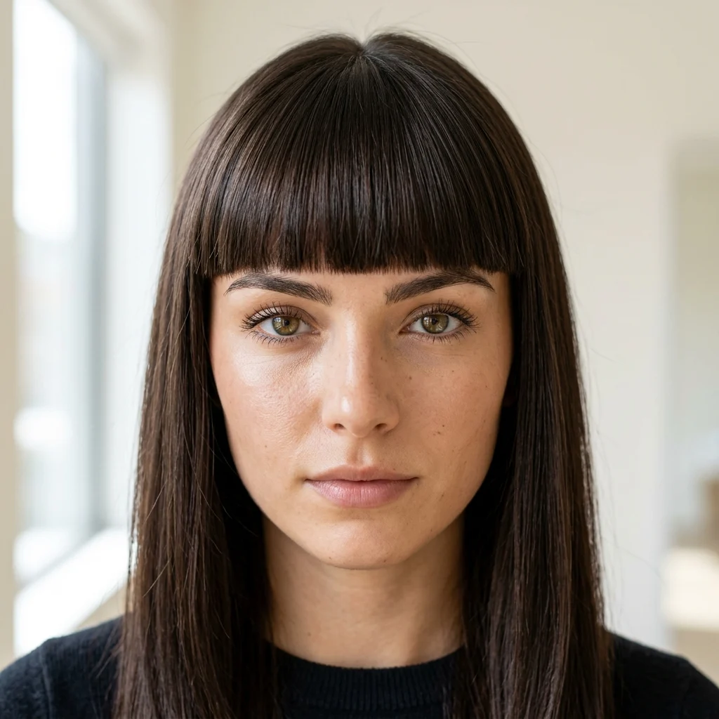 18. Full Blunt Bangs