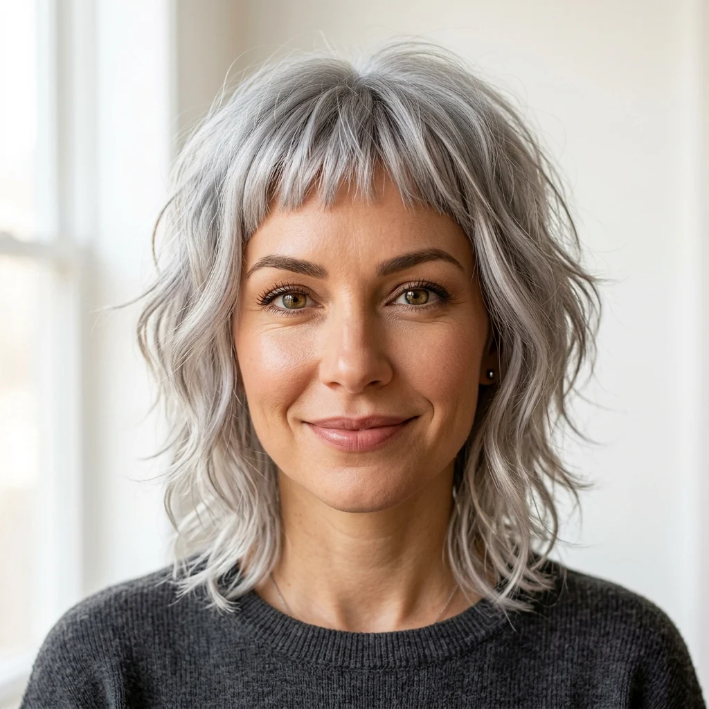 18. Textured Face Framing Crop Pieces