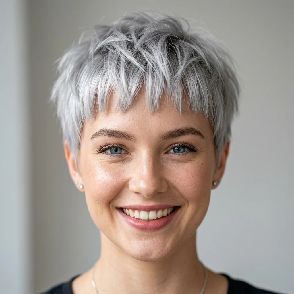 18. Textured Fringe Pixie
