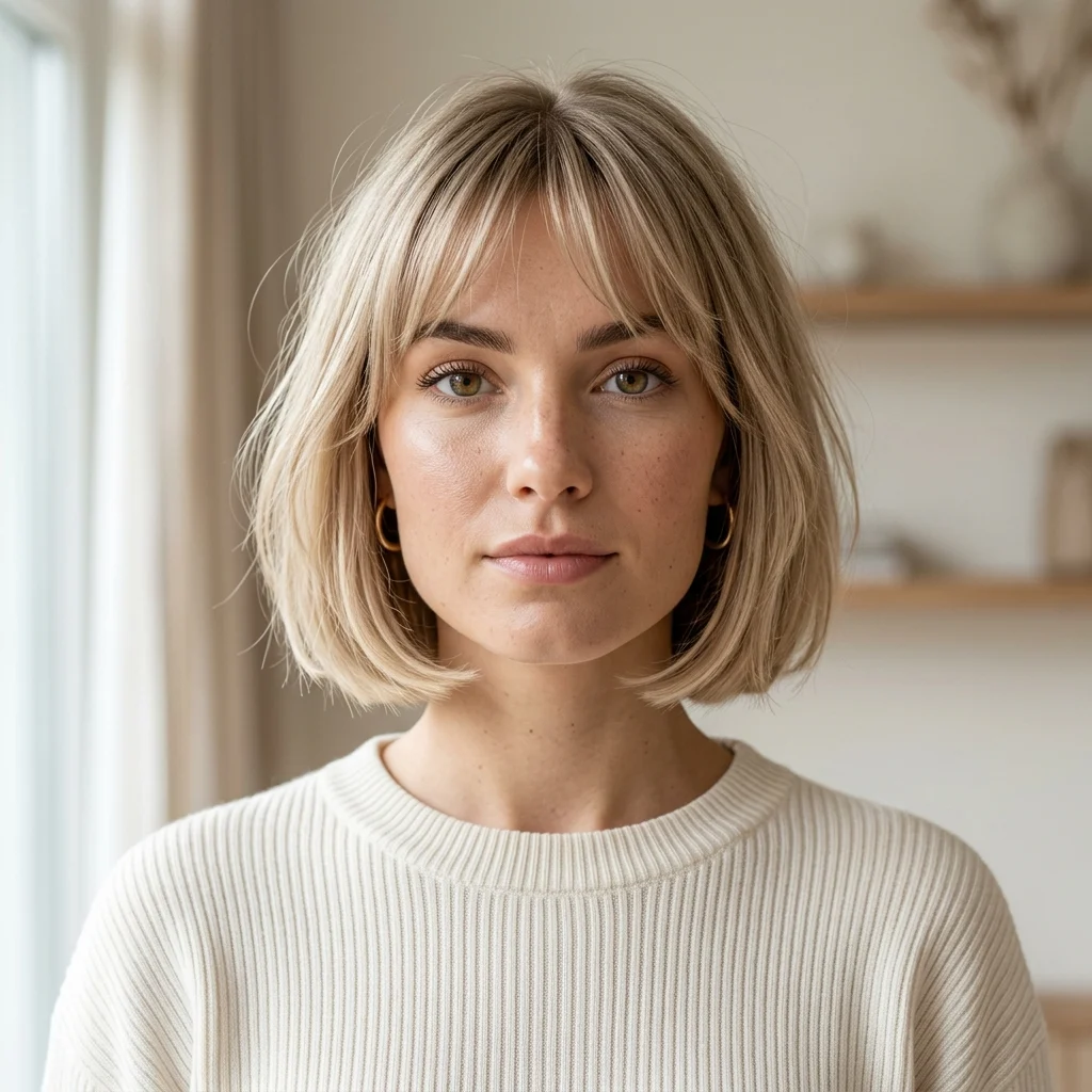 19. Blunt Bob for Square Face Balance