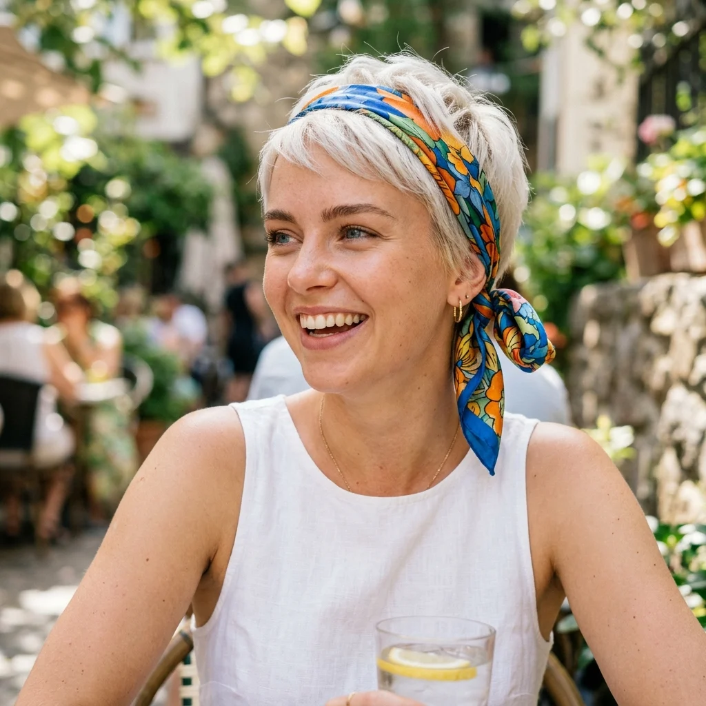 19. Silk Scarf Headband Styling