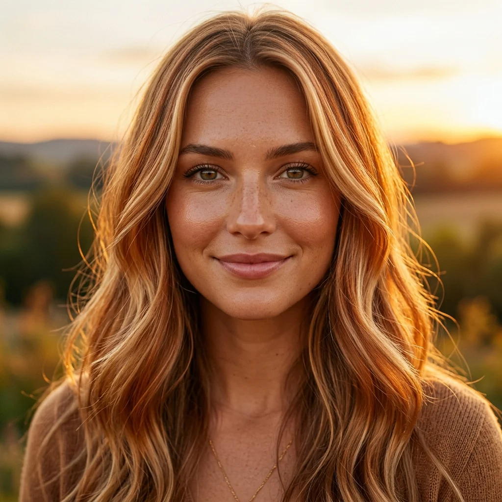 19. Sunlit Copper Blonde Accents