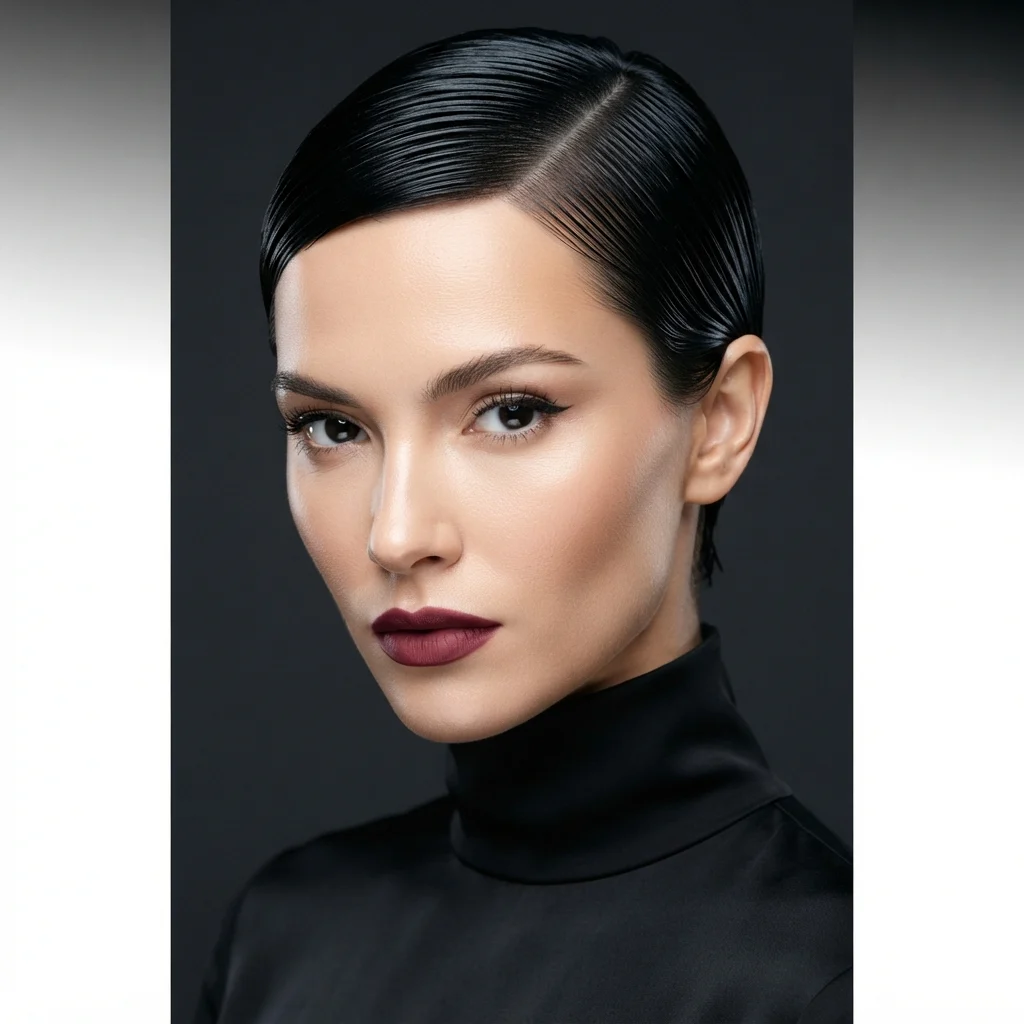 19. Wet-Look Slick Styling