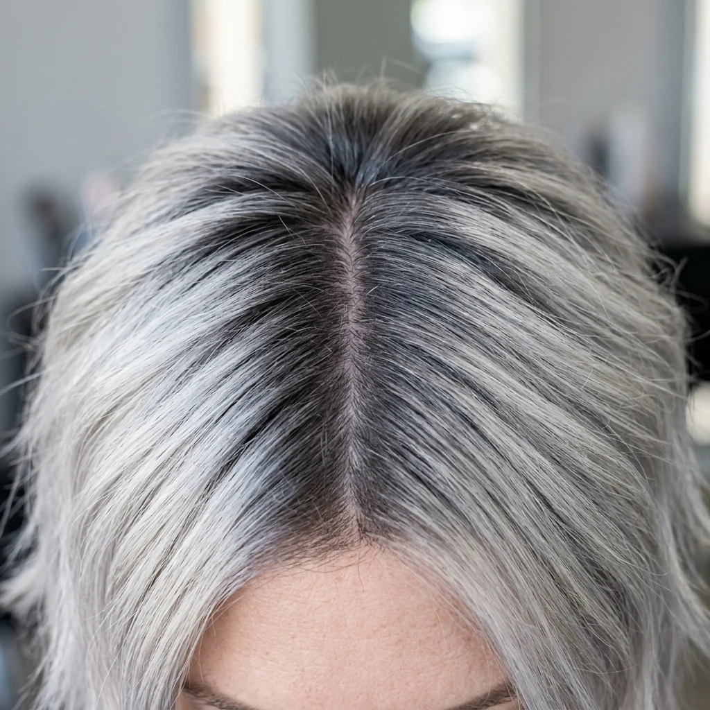 2. Charcoal-to-Silver Root Shadow