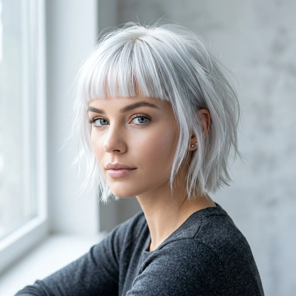 2. Icy Platinum Bixie Fringe