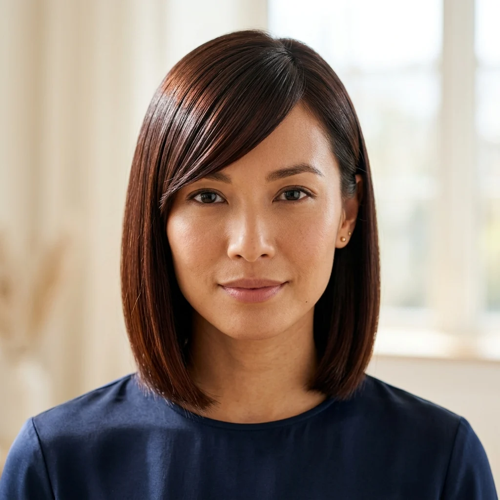 2. Sleek Straight Fringe Finish