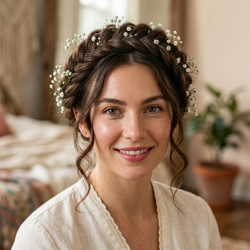 2. Textured Fishtail Braid Crown