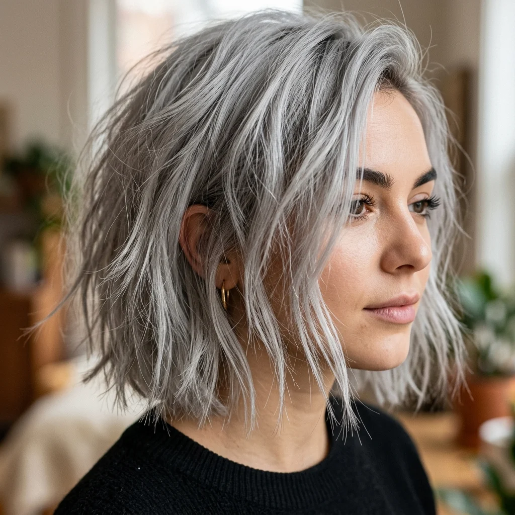 2. Tousled Piece-y Texture Throughout the Bob (TEXTURE)