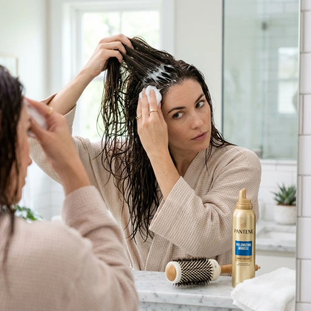 2. Volumizing Mousse at the Root