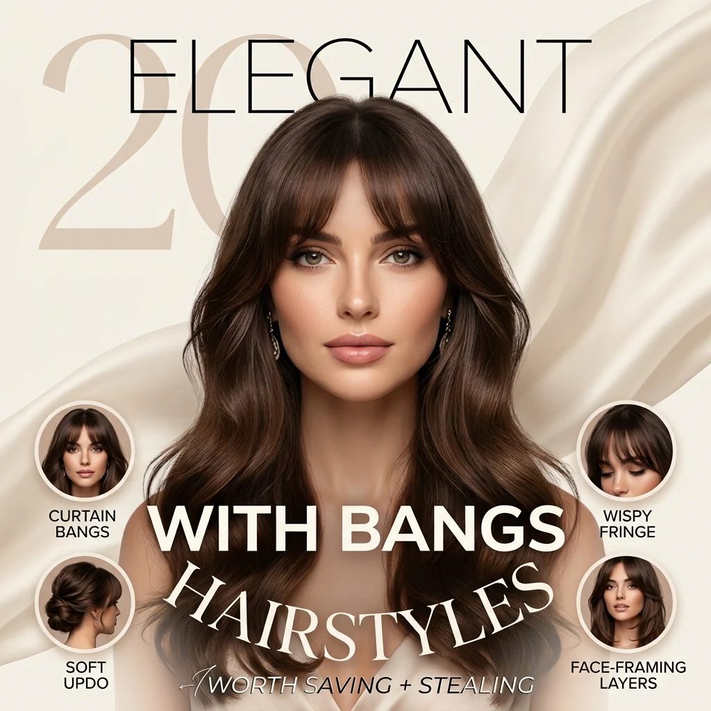 20 Elegant Hairstyles with Bangs Worth Saving and Stealing