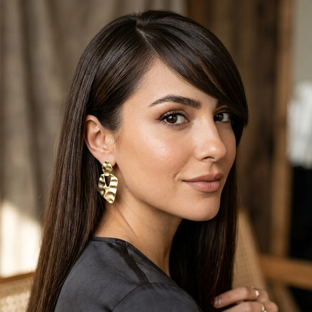 20. Angled Bangs
