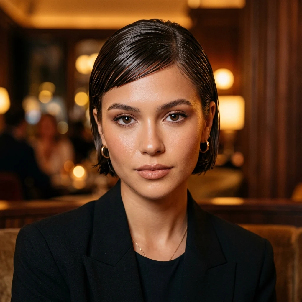 20. Evening-Out Slicked Finish