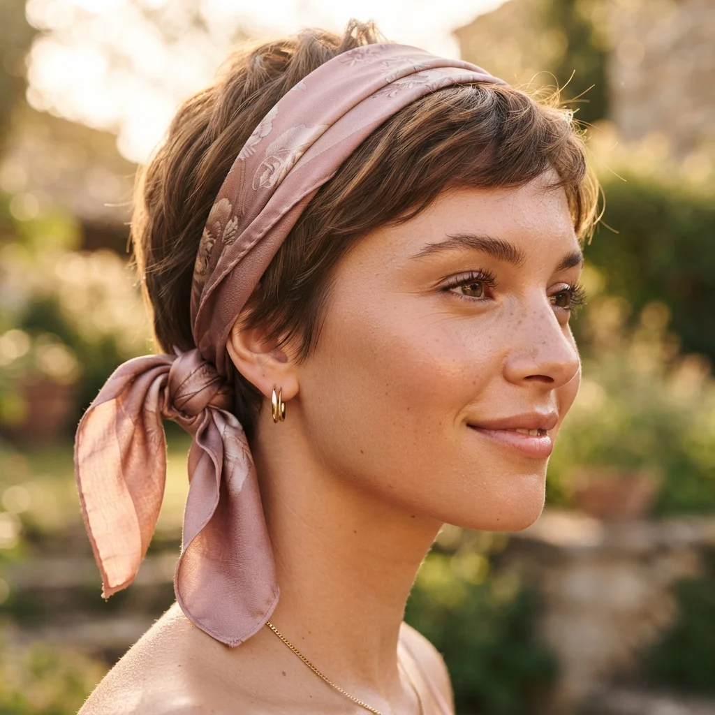 20. Thin Silk Headscarf Wrap