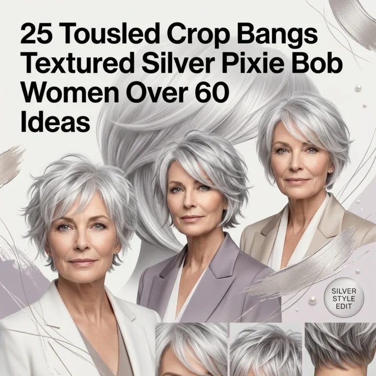25 Tousled Crop Bangs Textured Silver Pixie Bob Women Over 60 Ideas
