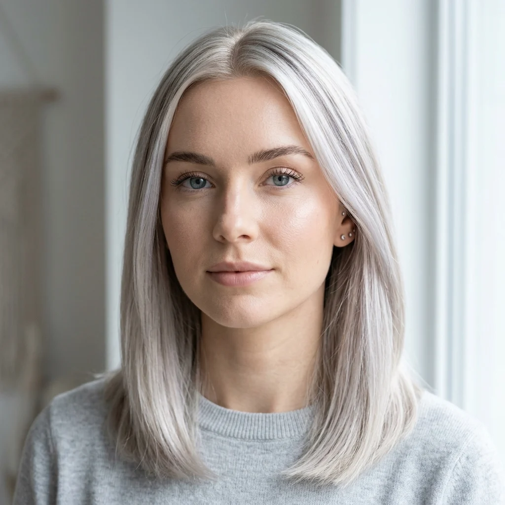 25. Silver-Kissed Blonde Highlights