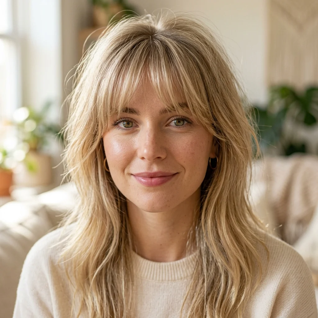 26. Low-Maintenance Bangs for Fine Hair