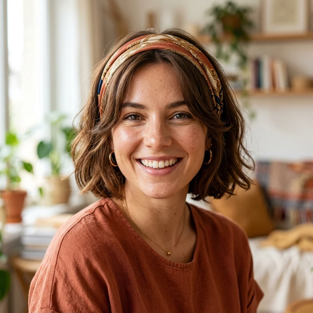 26. Silk Scarf Wrapped Style
