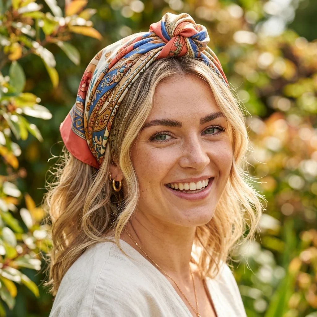 27. Protective Silk Scarf Styling