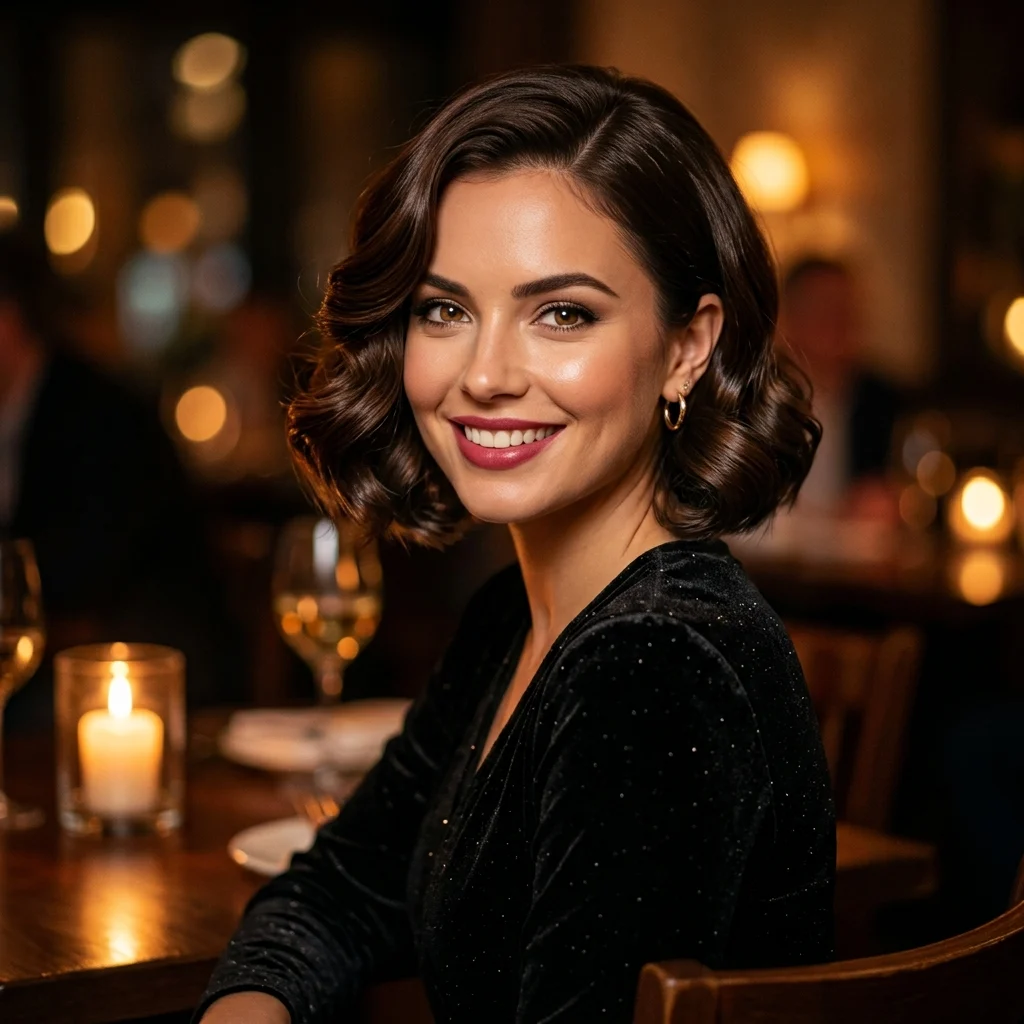 29. Date-Night Glossy Waves