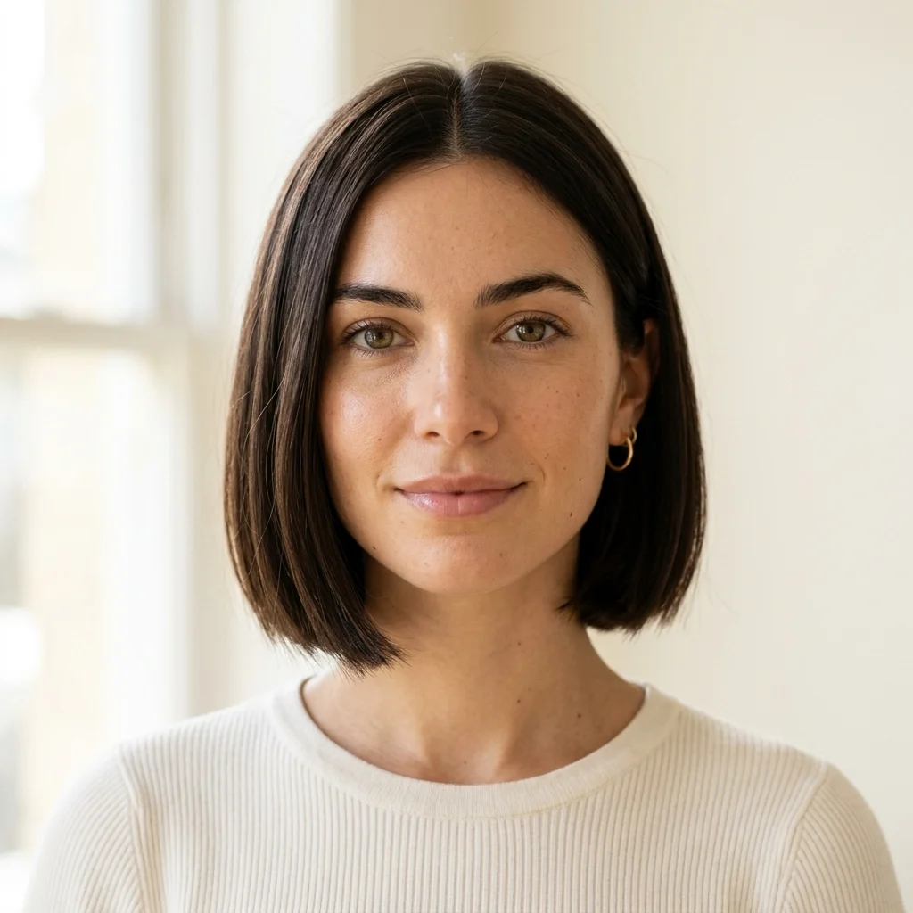 3. Classic Blunt French Bob