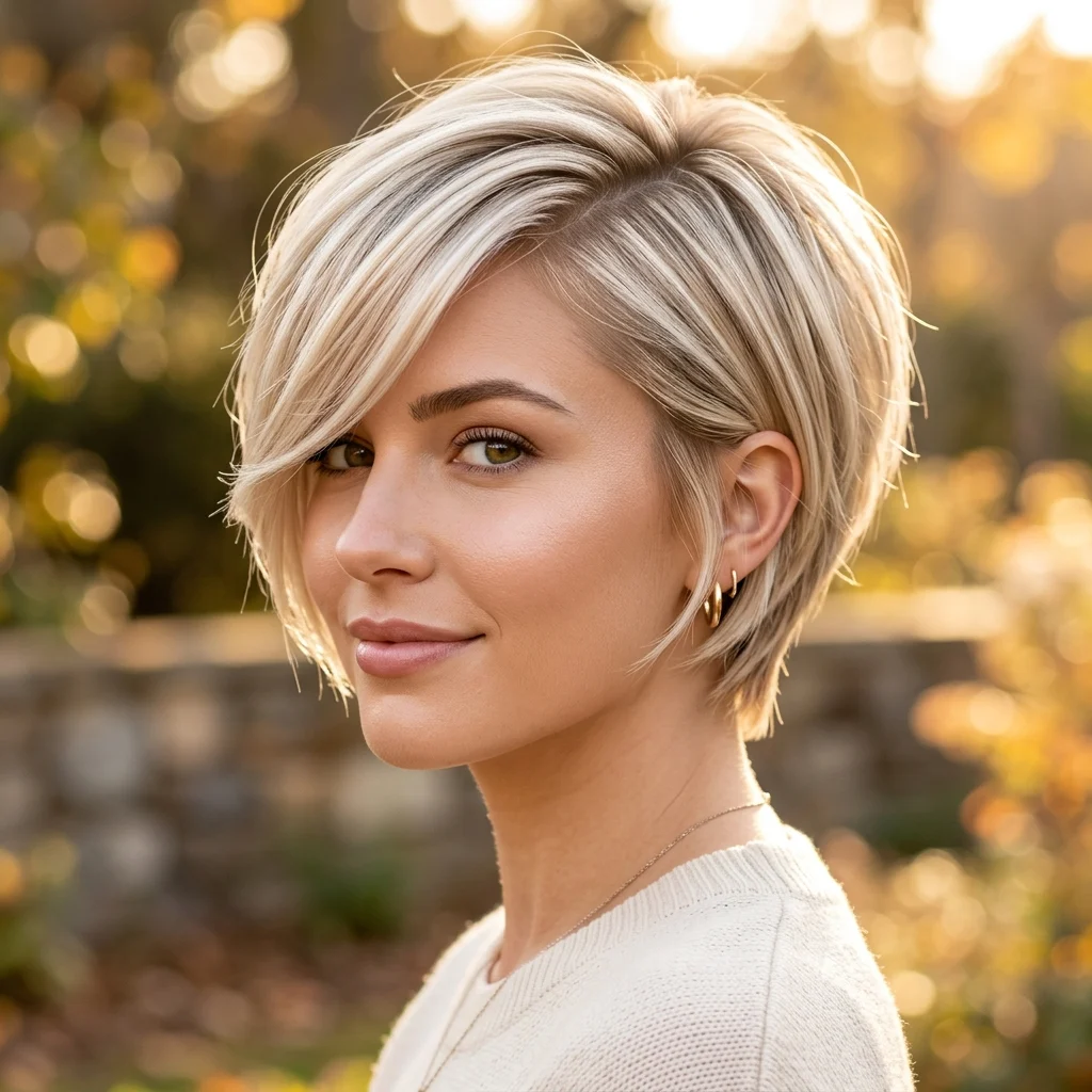 3. Deep Side-Part Swept Fringe