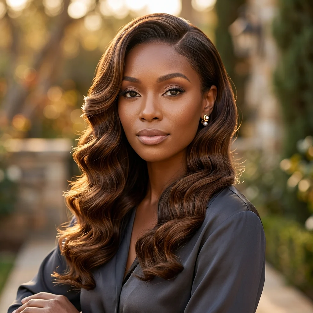 3. Deep Side Part Waves Sculpted with a Cold-Wave Set