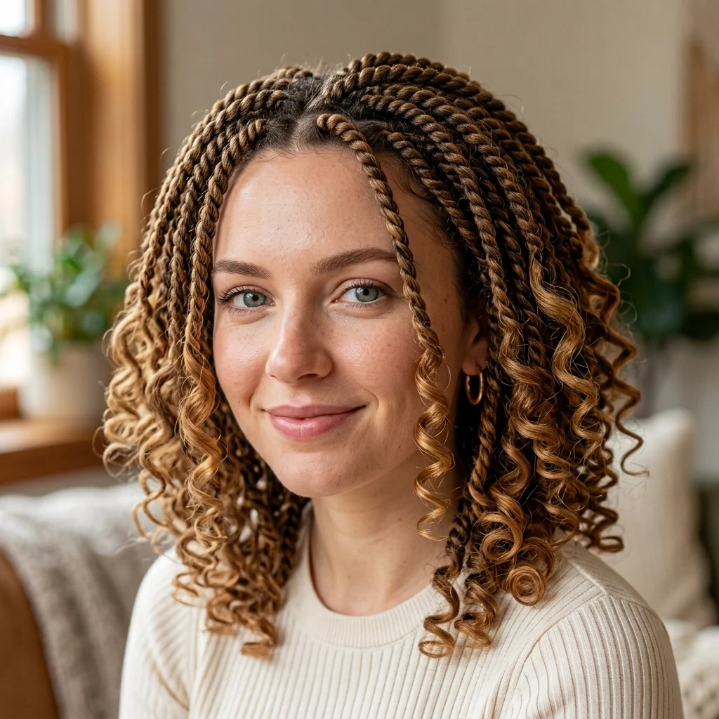 3. Face-Framing Curly Ends for Softness