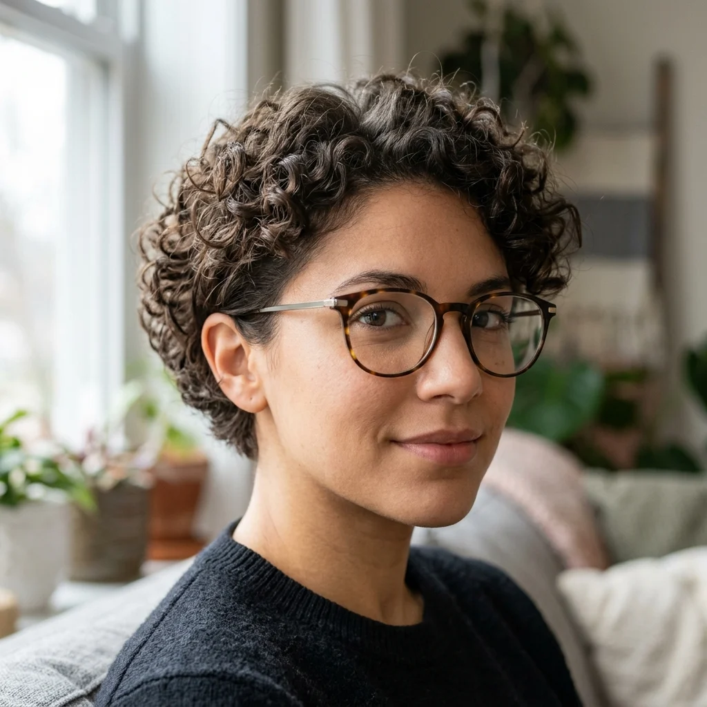 3. Rounded Pixie Silhouette Built for Glasses (STRUCTURE)