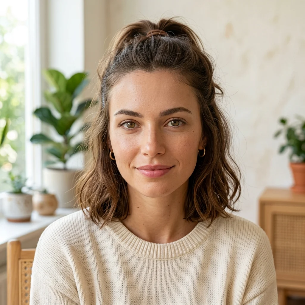 30. Effortless Undone Bun Alternative