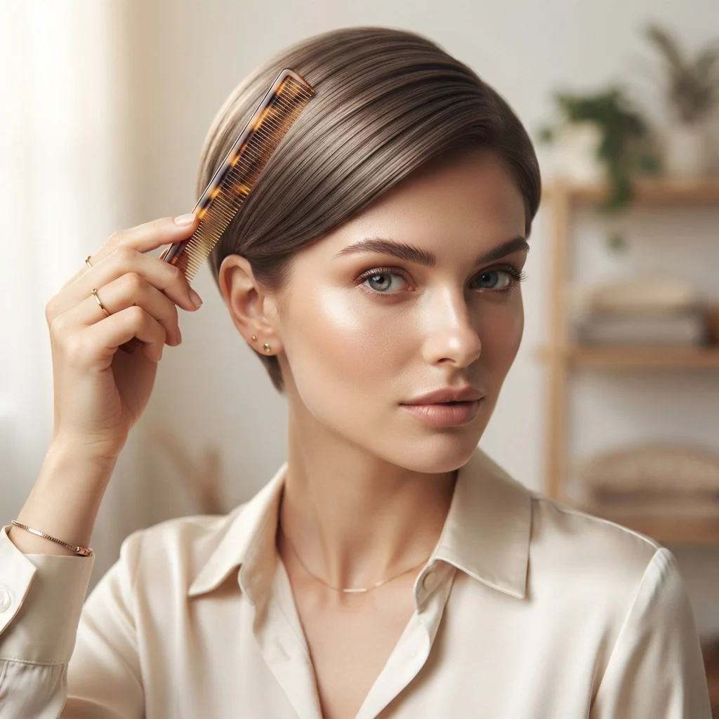 33. Side-Swept Comb Styling
