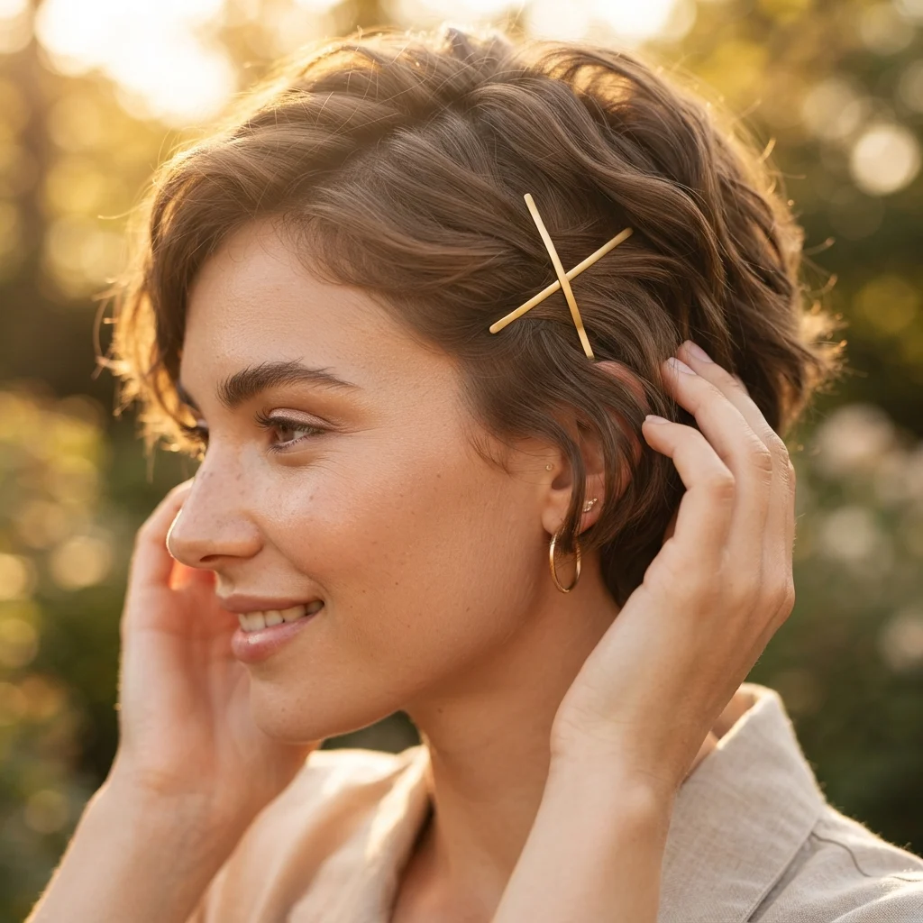 34. Vintage Bobby Pin Sweep