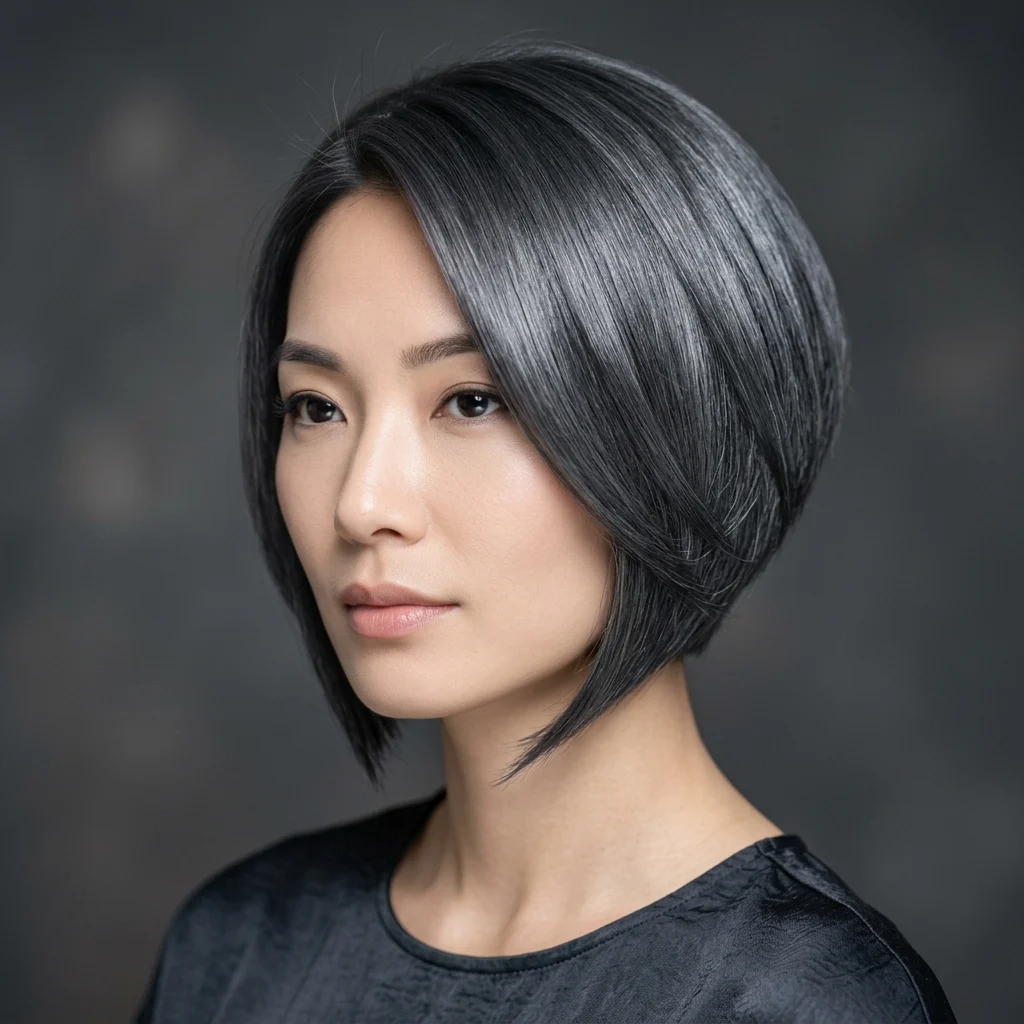 4. Glossy Charcoal Wedge Under Studio Light (LIGHTING)