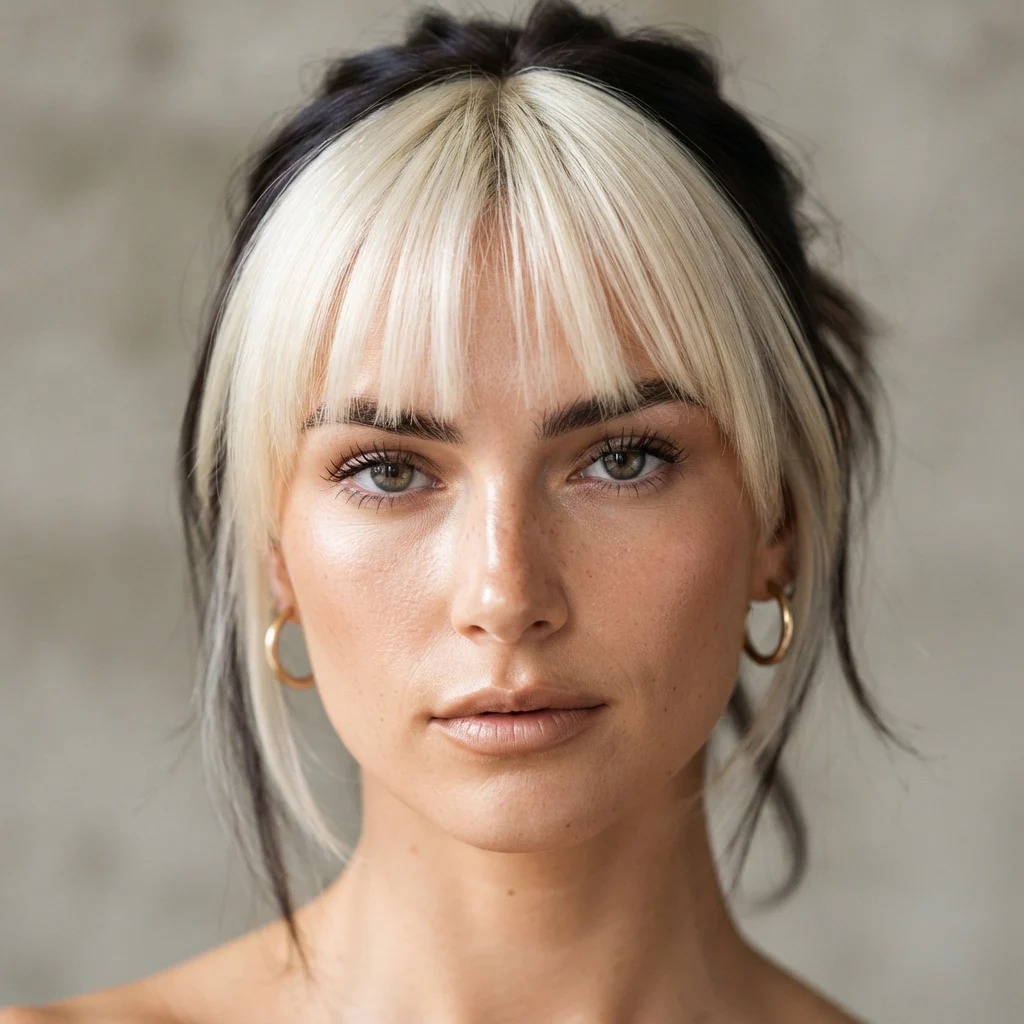44. Two-Tone Money Piece Fringe