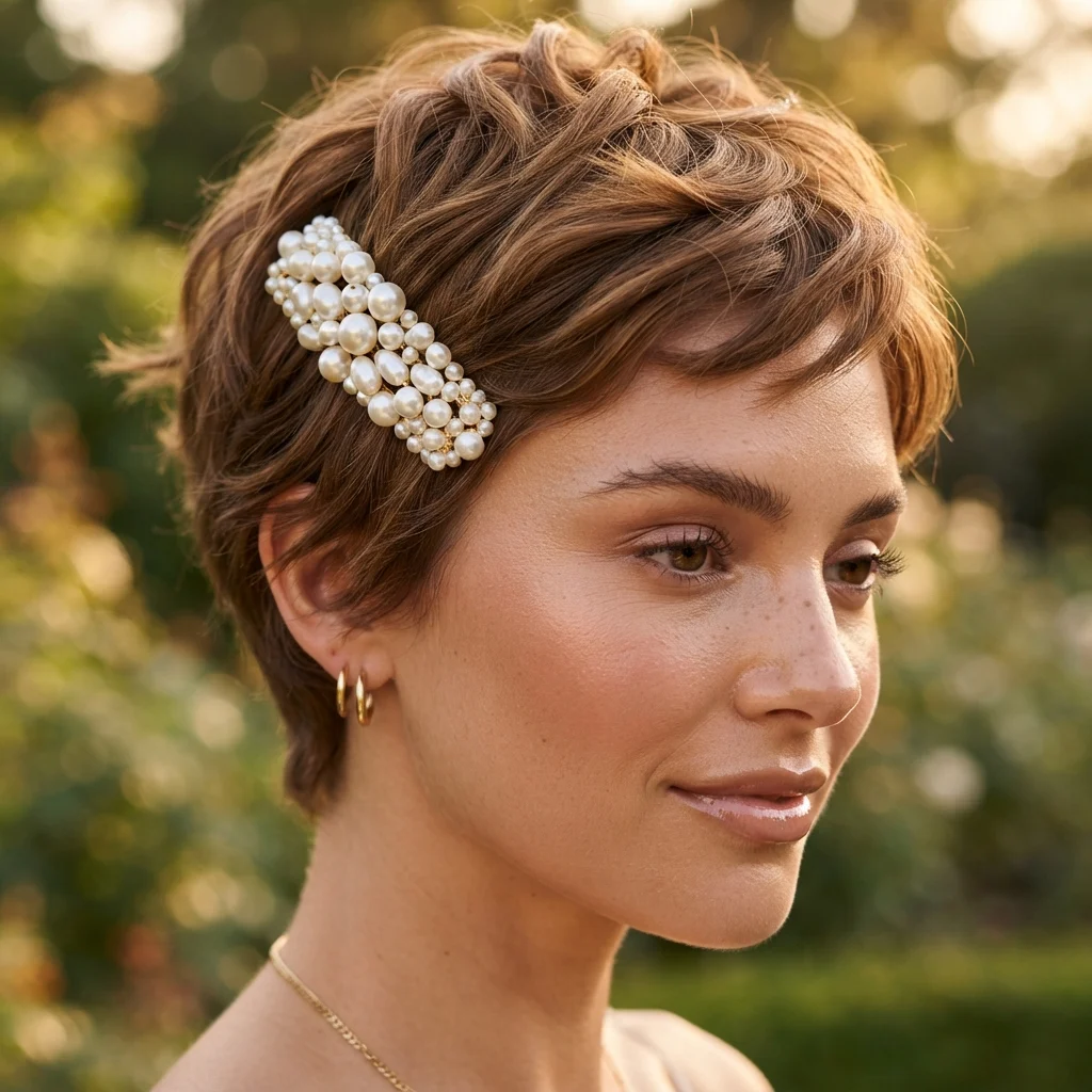 48. Statement Pearl Barrette