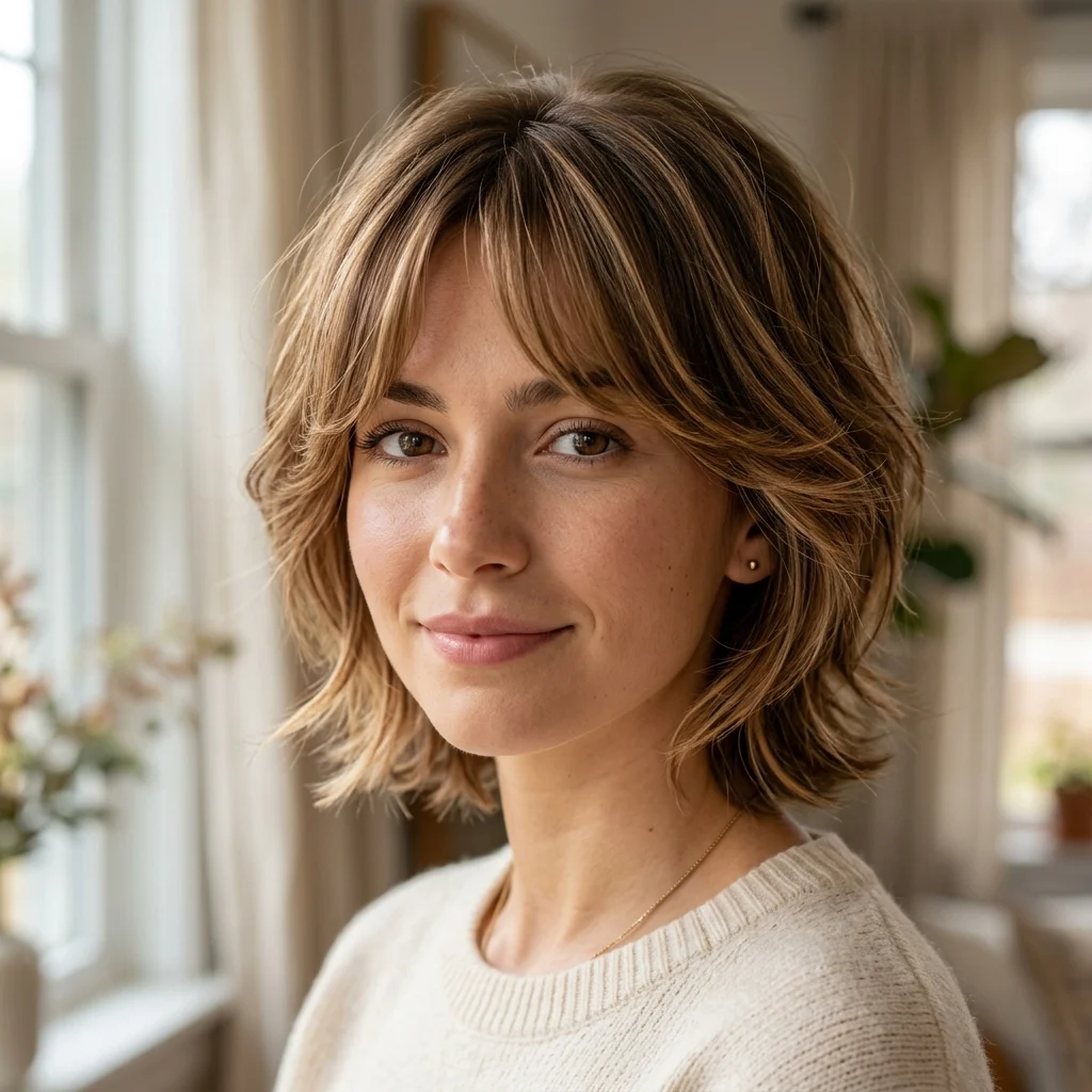 5. Curtain Bangs for Face-Framing Softness