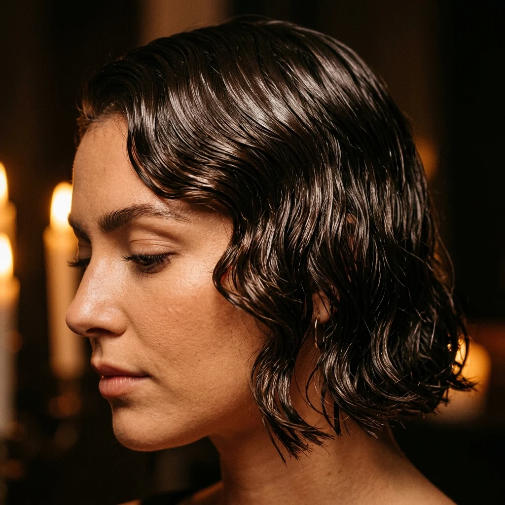 5. Glossy Wet-Look Finish