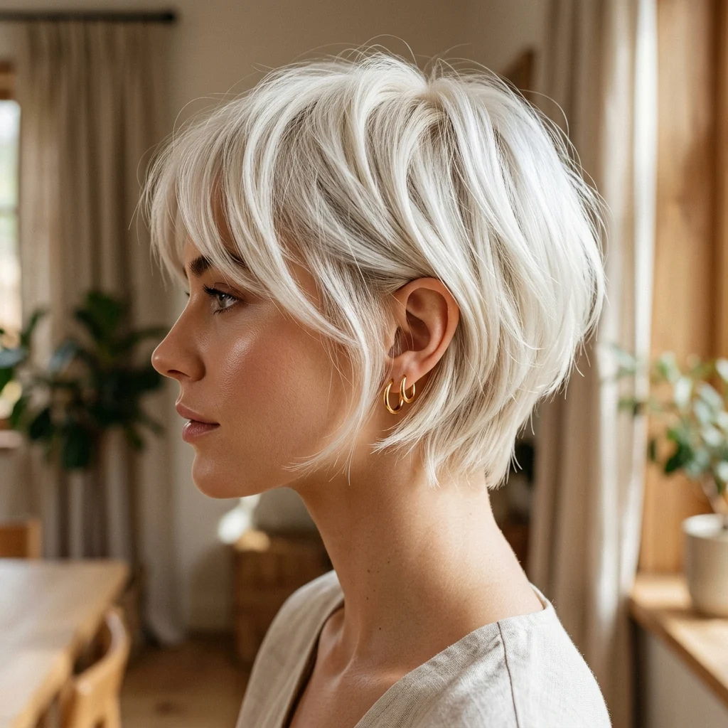 5. Gold Hoop and Icy Blonde Pairing