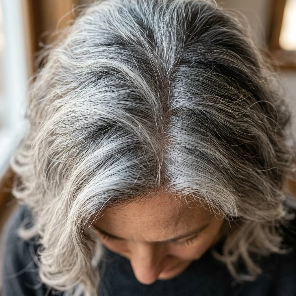 5. Rooted Silver Grow Out Bob