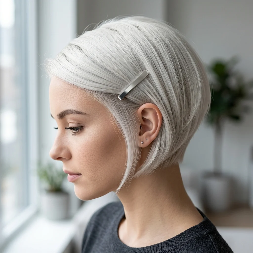 5. Sleek Low Profile Hair Clip Accent