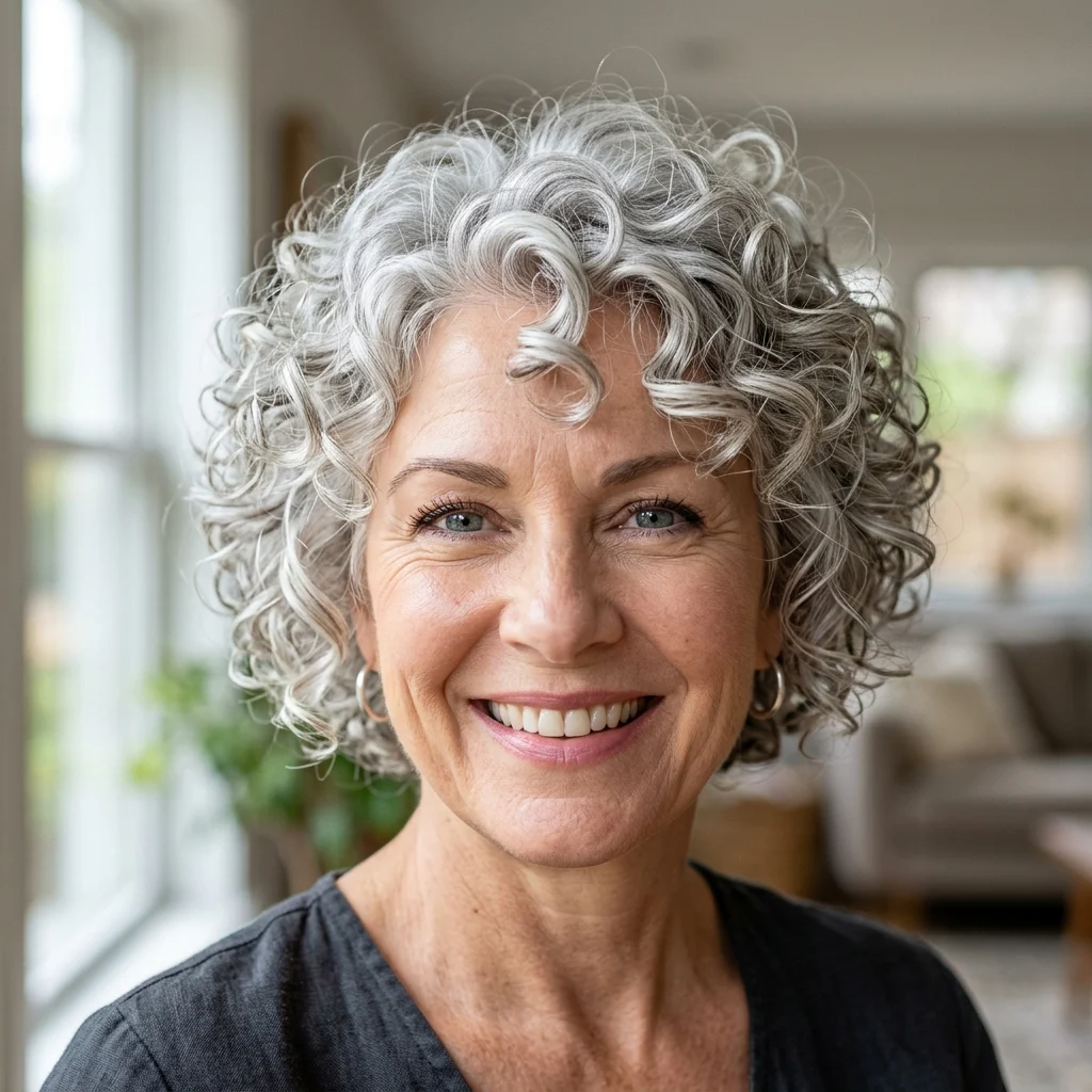 6. Curly Silver Bixie Fringe