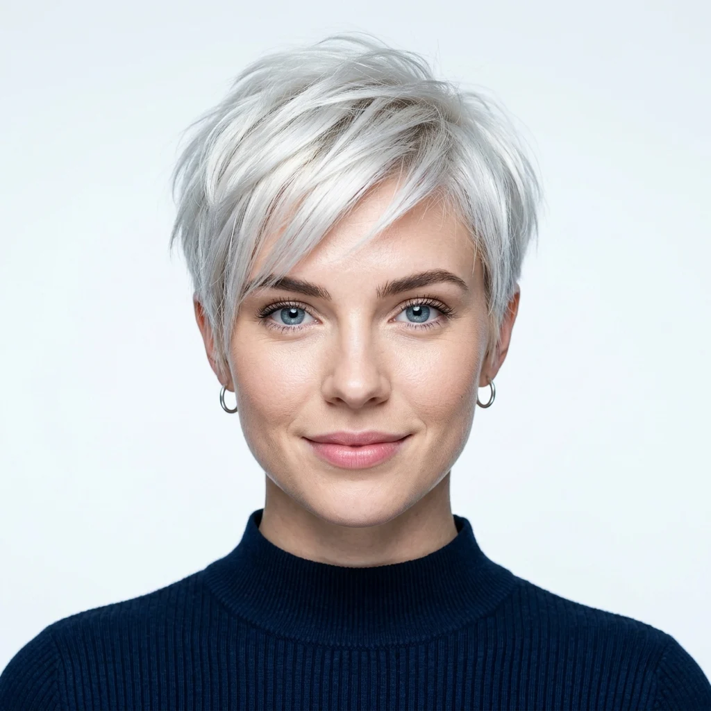 6. Icy Platinum Choppy Wedge for High Contrast (COLOR)