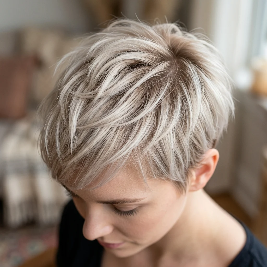 6. Silver Beige Root Shadow Crop