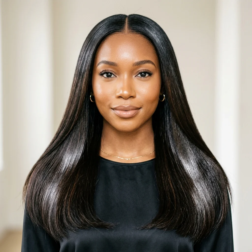 6. Sleek Silk Press Straight Style