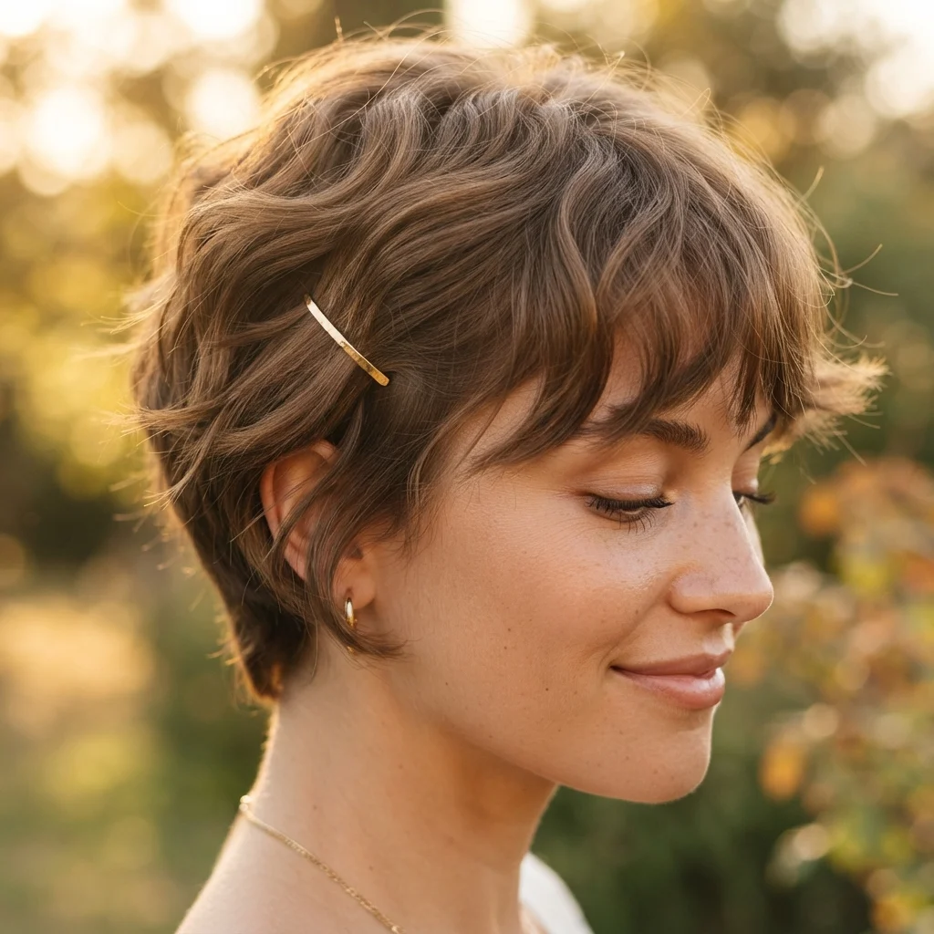 6. Slim Gold Hair Cuff Accent