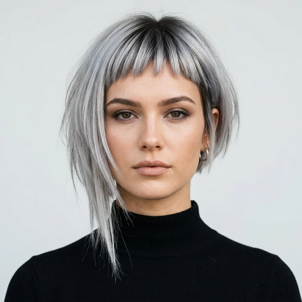 7. Asymmetrical French Bob Silhouette