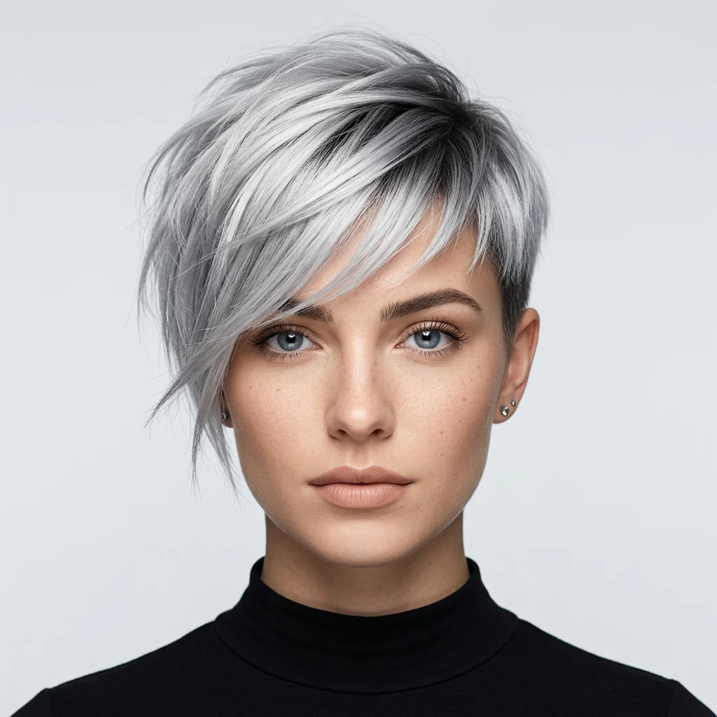7. Asymmetrical Gamine Pixie