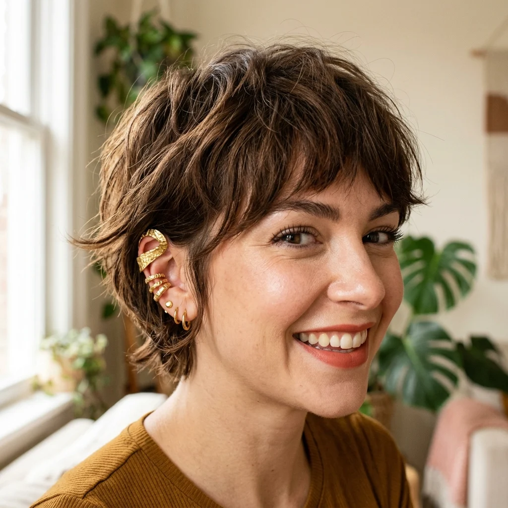 7. Choppy Bixie with Statement Ear Cuffs (ACCESSORIES)