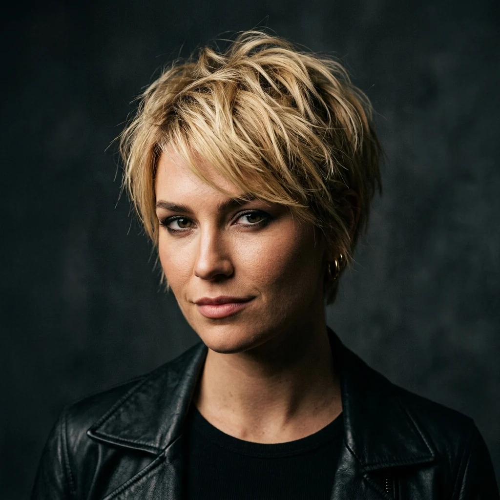 7. Miley Cyrus-Inspired Choppy Blonde Pixie (CELEBRITY-INSPIRED)