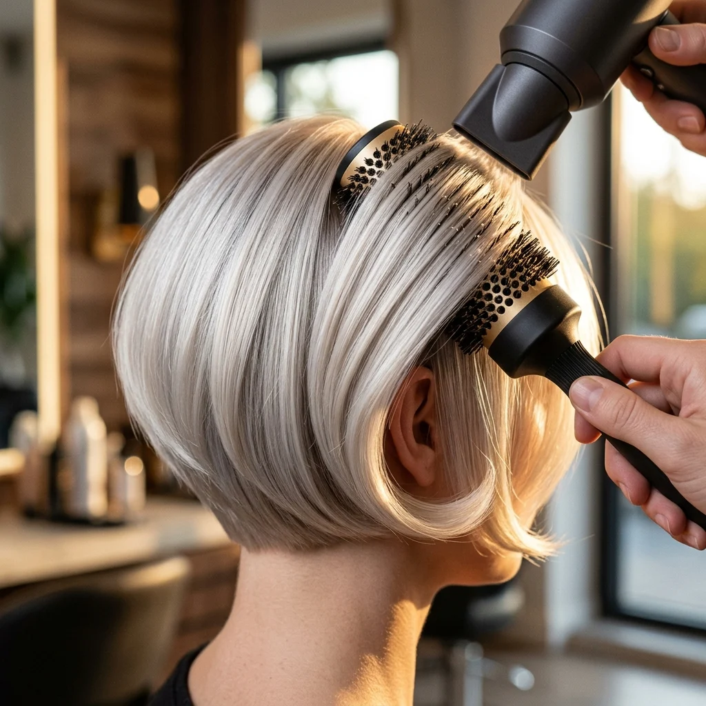 7. Precision Blow Dry Round Brush Technique